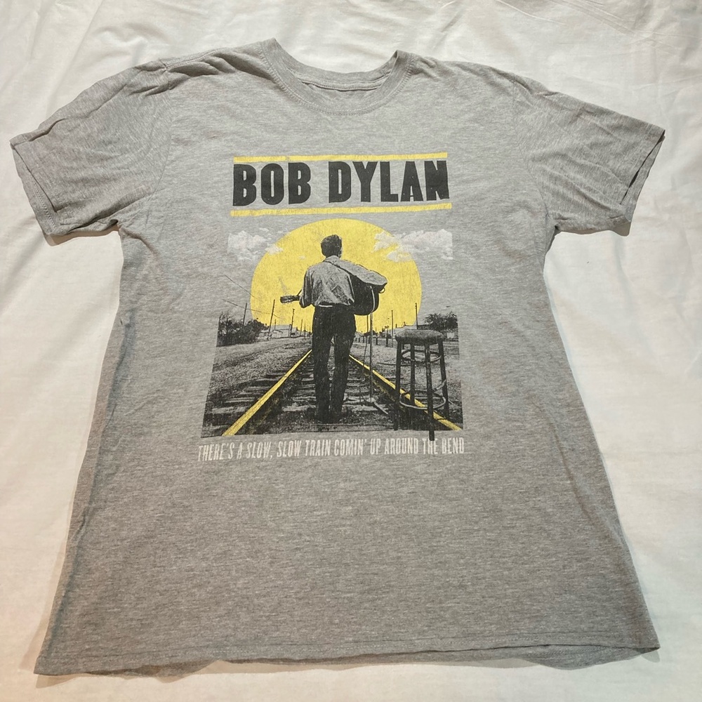 Bob Dylan Slow Train Coming T-shirt, Men’s size small, Made in the UK